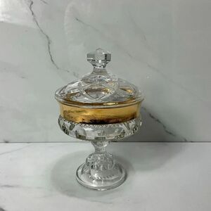 ROYAL LIMITED Crystal Pedestal Candy Dish With Lid